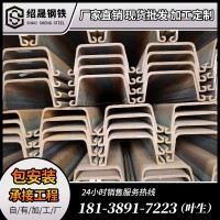 拉爾森Ⅳ型Ⅲ型鋼板樁 國標(biāo)3 4號鋼板樁 河堤圍壩熱軋U型拉伸鋼柱