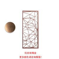 黑色金屬不銹鋼隔斷 花格鏤空拉絲黑鈦玄關(guān) 客廳北歐鐵藝定制