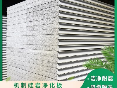 廠家供應(yīng)硅巖防火凈化板 彩鋼板手工硅巖板 機(jī)制硅巖凈化彩鋼板