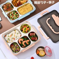 304不銹鋼便當(dāng)盒飯盒食品級(jí)午餐盒學(xué)生上班族便攜輕食式廠 家批發(fā)