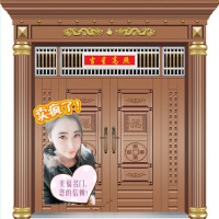 廠家定制304不銹鋼防盜門農(nóng)村進入戶別墅大門雙開彩色不銹鋼門