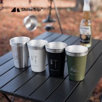 便攜式露營(yíng)咖啡杯戶外ins風(fēng)304不銹鋼啤酒杯野餐燒烤冷飲水杯