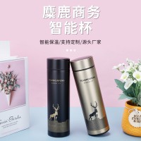 網紅款麋鹿風智能溫顯保溫杯304不銹鋼創(chuàng)意簡約商務辦公水杯批發(fā)