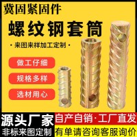 PC螺紋鋼套筒 建筑配件螺紋鋼吊裝套筒pc預埋件帶孔鋼筋連接件M16