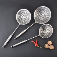 不銹鋼漏勺家用廚房撈餃子面大漏勺油炸漏網(wǎng)焯水過(guò)濾笊籬