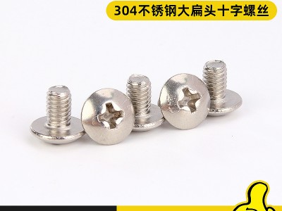 304不銹鋼大扁頭十字螺絲 蘑菇頭帽傘型機(jī)螺絲 M3M4M5M6M8